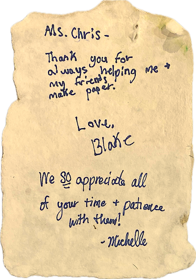 Blake’s Note Age 10